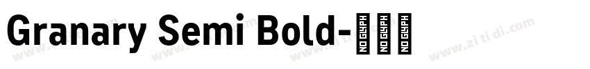 Granary Semi Bold字体转换